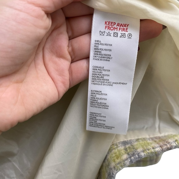 Urban Outfitters Kimchi Blue Mikey Faux Fur Trim Checked Jacket - Picture 7 of 10